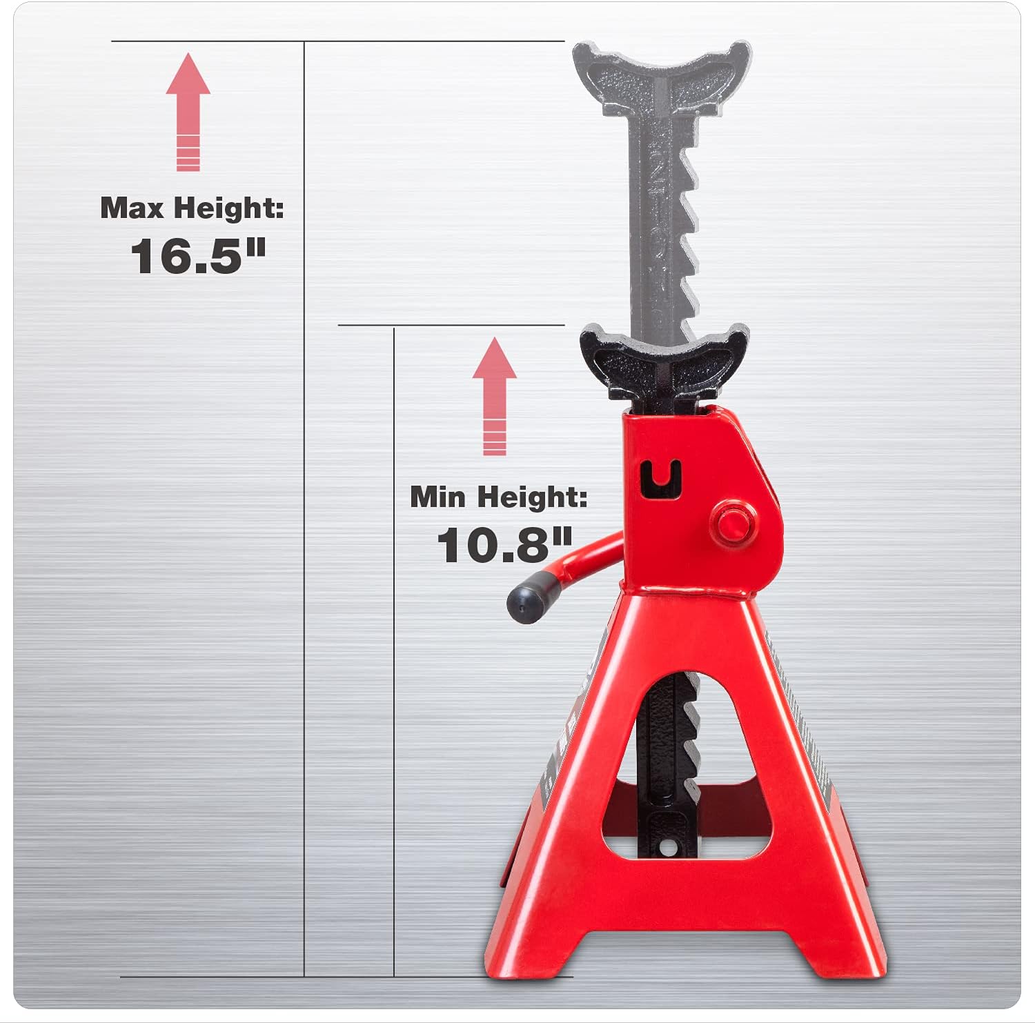 3 Ton(6,600 LBs) Low Profile Aluminum and Steel Car Jack with Dual Piston Quick Lift Pump and Jack Stands 2 Ton (4,400 LBs) Lifting Car Stand, Fit Use for Cars Automotive Sedans, Red, 2 Pack