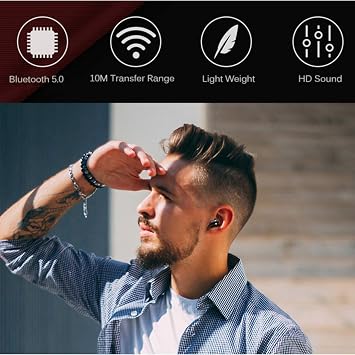 Wireless Earbuds Bluetooth 5.0 True Wireless Earbuds Sports in-Ear TWS Stereo HiFi Sound 30H Playtime Wireless Earphones with Charging Case for iOS Android [2024 Version]