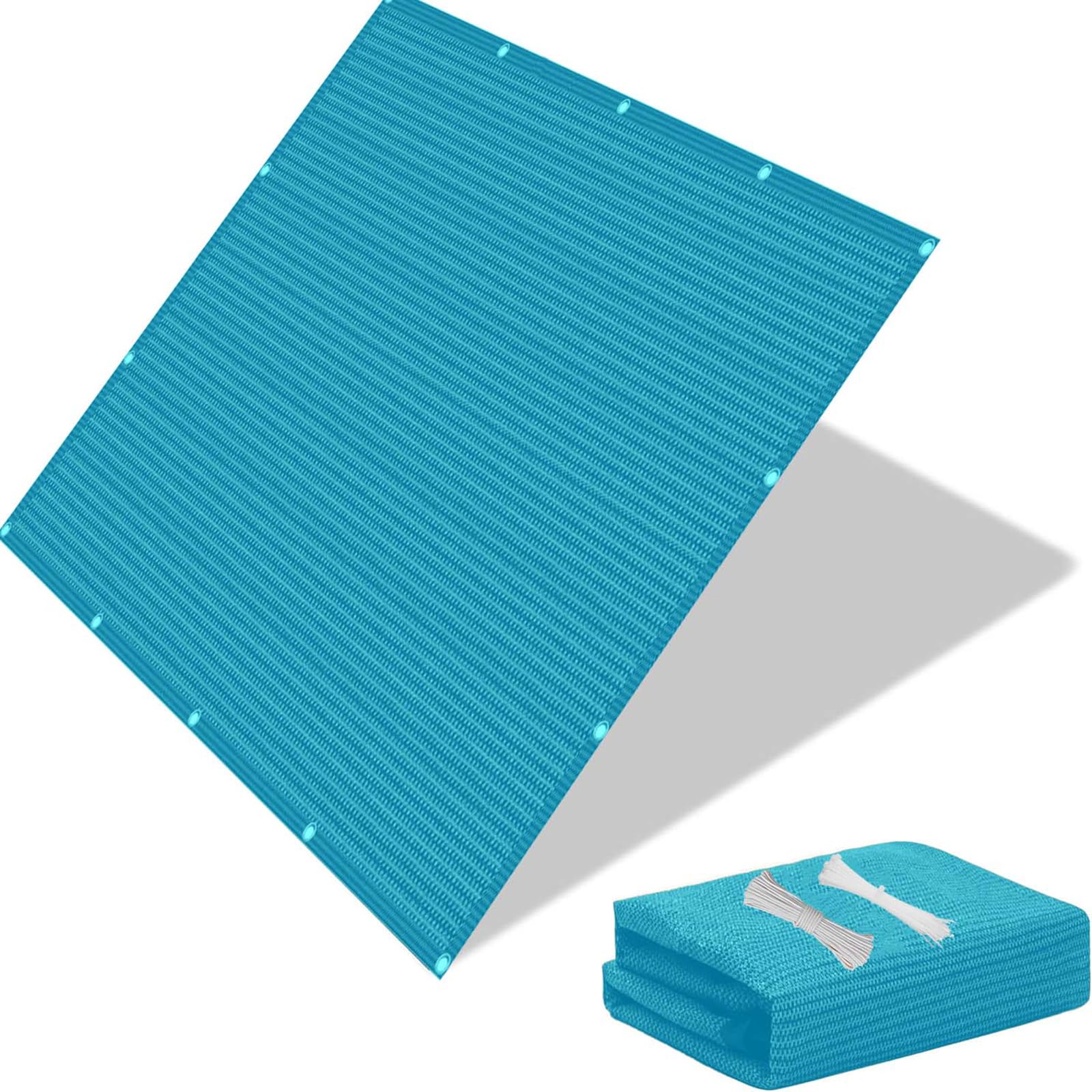 Privacy Fence Screening 70 x 100 cm Anti-Peeping, Windproof, Anti-Ultraviolet, HDPE Shading Net Windbreak Fencing with Cable Ties and Rope for Railings/Outdoor/Garden, Sky Blue