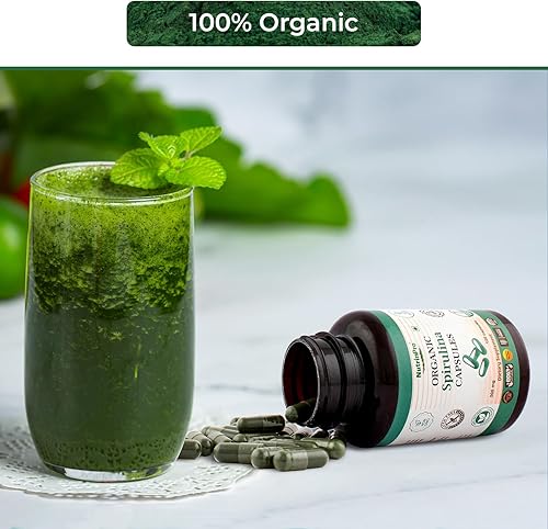 Miniatura 6 de NUTRINPRO Cápsulas orgánicas de espirulina  100% puras veganas, sin OMG, sin gluten, sin químicos (4800)