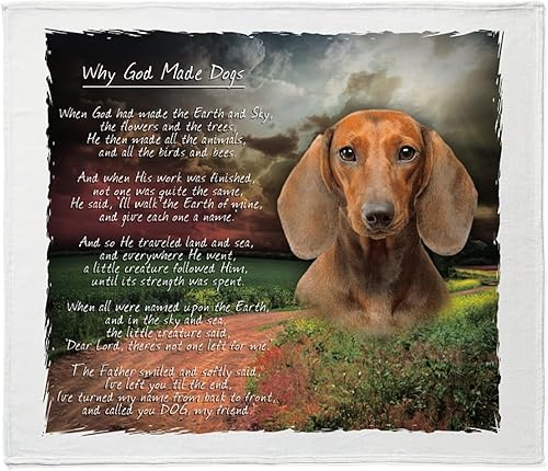 CafePresspor qué God made Perros "Perro salchichaManta polar suave, 50"x60" Estadio Manta