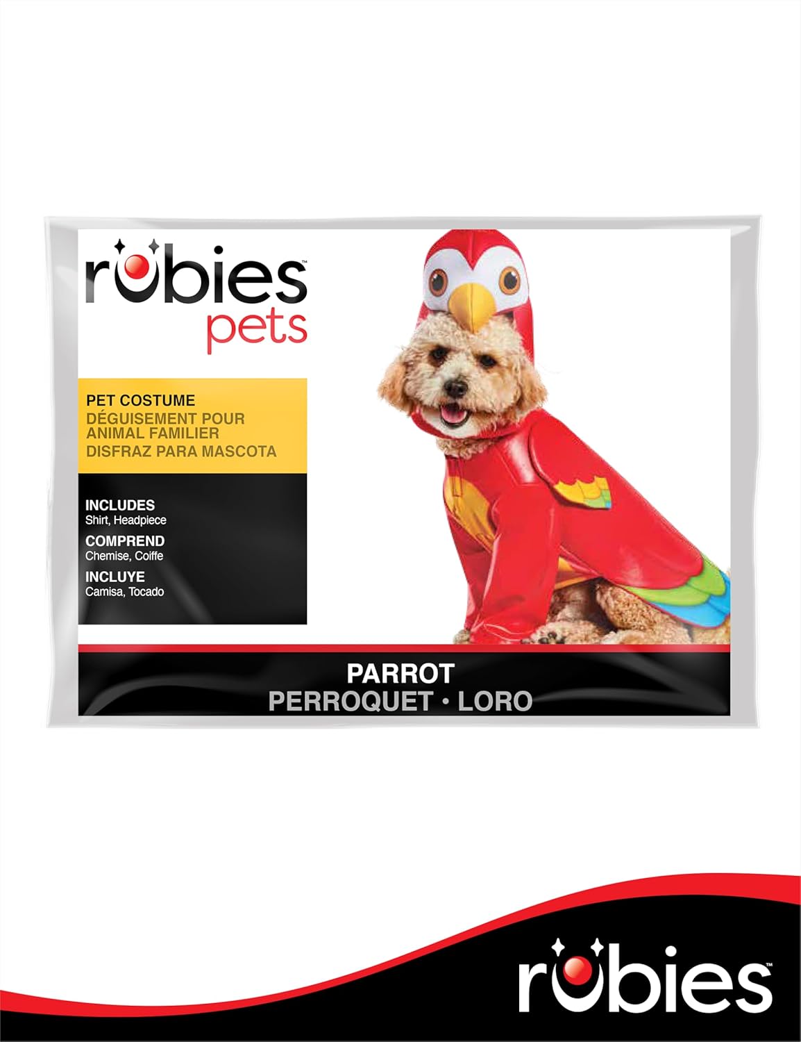 Rubies Parrot Pet Costume for Dogs or Cats, XL