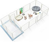Vista 47 de FXW Homeplus Unleashed Corralito para Perros de Interior - Juego Sin Estrés y Seguro, Resistente de 40 Pulgadas 6 Paneles Corralito para Perros Negro