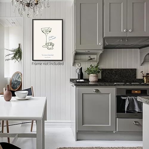 Miniatura 5 de enttgo Lienzo decorativo retro de cóctel para pared, diseño de dulzura de no hacer nada, impresión artística de cocina funky para el hogar, bar, 12