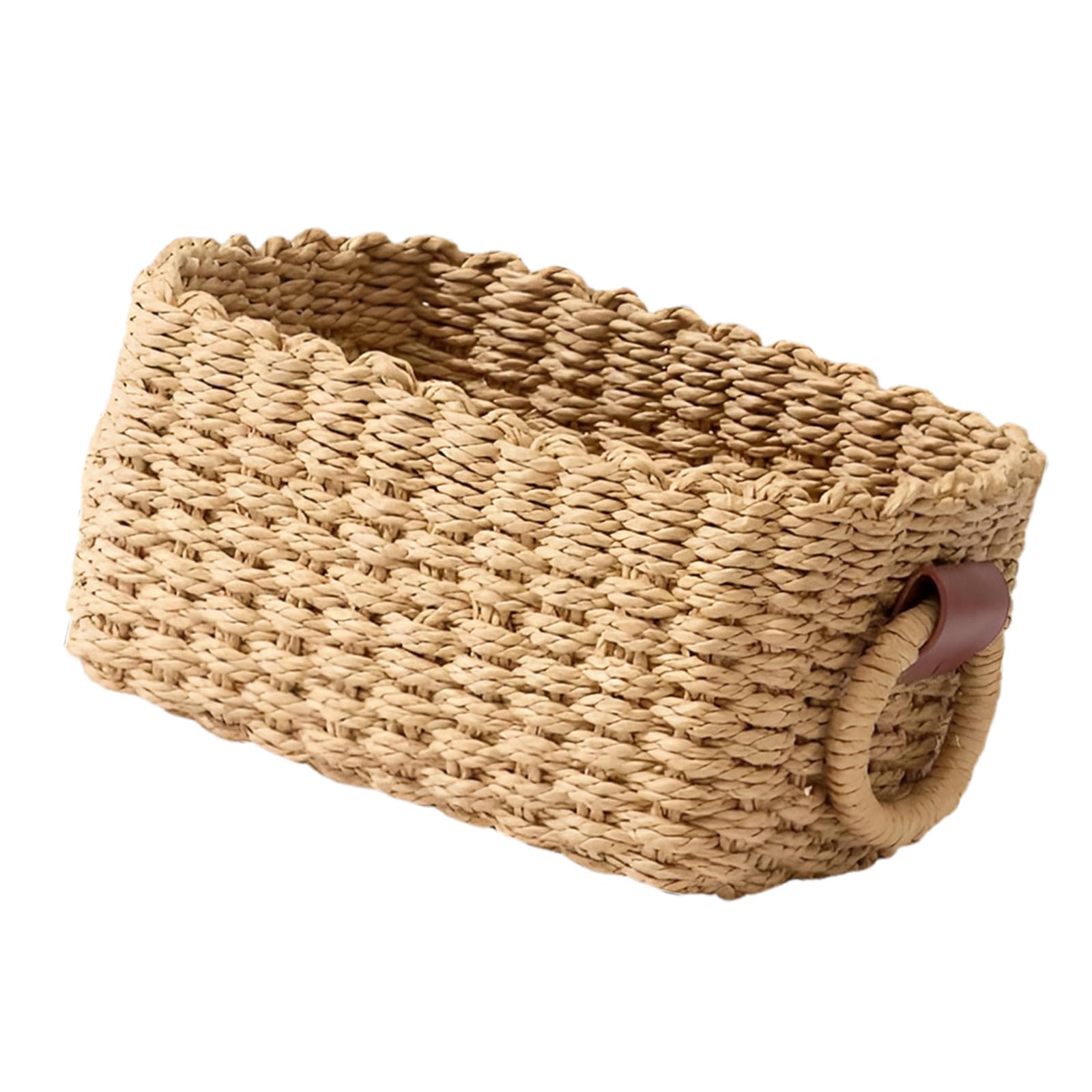 Handwoven Paper Rope Storage Basket Natural Organizers for Home Offices Decoration Home Decoration Basket