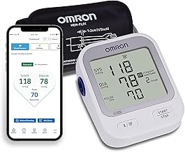 OMRON Silver Blood Pressure Monitor for Home Use & Upper Arm Blood Pressure Cuff - #1 Doctor & Pharmacist Recommended Brand - Clinically Validated - Connect App