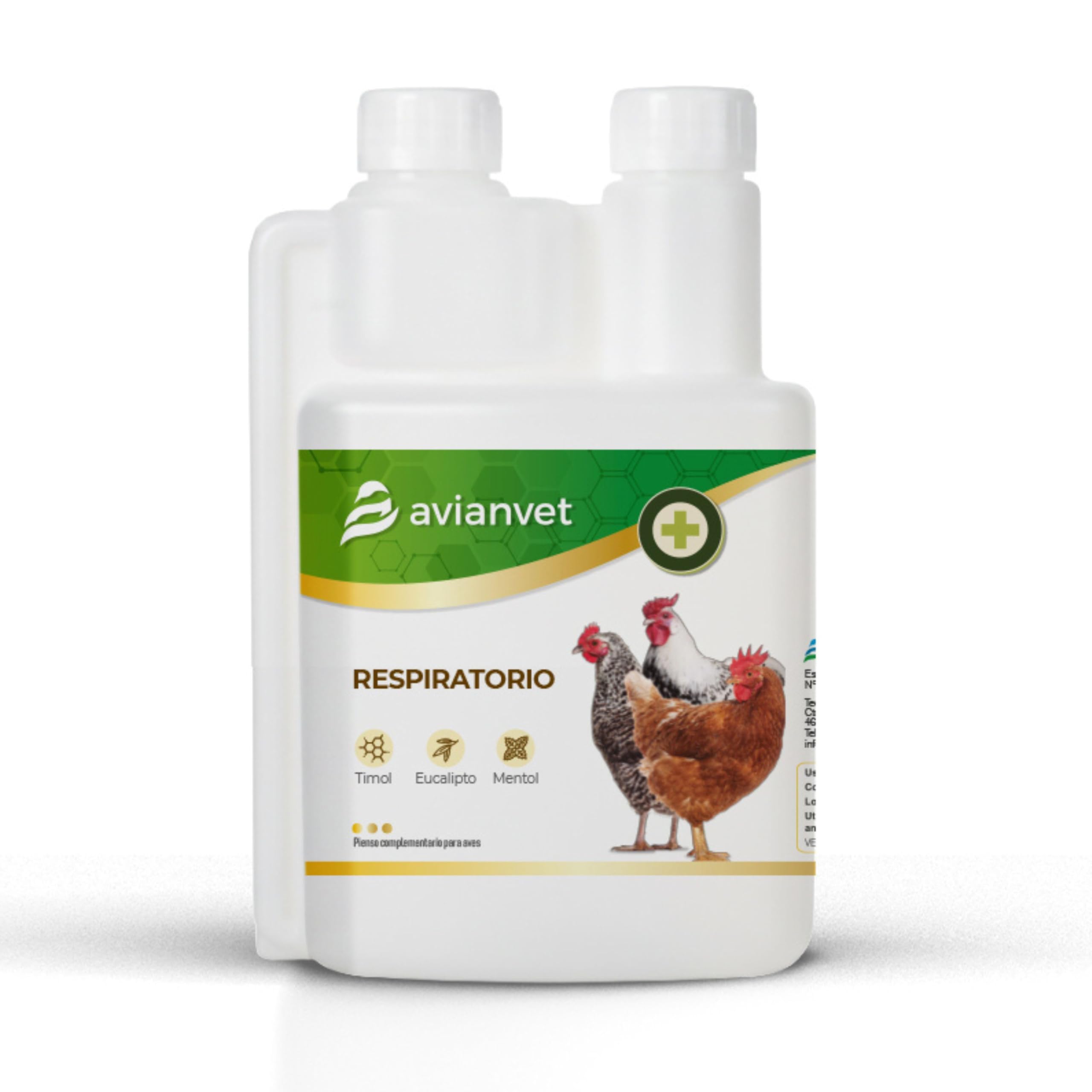 Respiratorio | Suplemento Natural para gallinas con mentol y eucalipto | Bienestar y Confort Ambiental en Aves | 500 ml