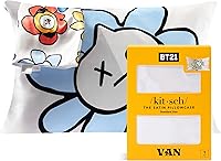 Vista 14 de Lisa Frank x Kitsch - Funda de almohada de satén con cremallera para cabello y piel, más suave que las fundas de almohada de seda, funda de almohada