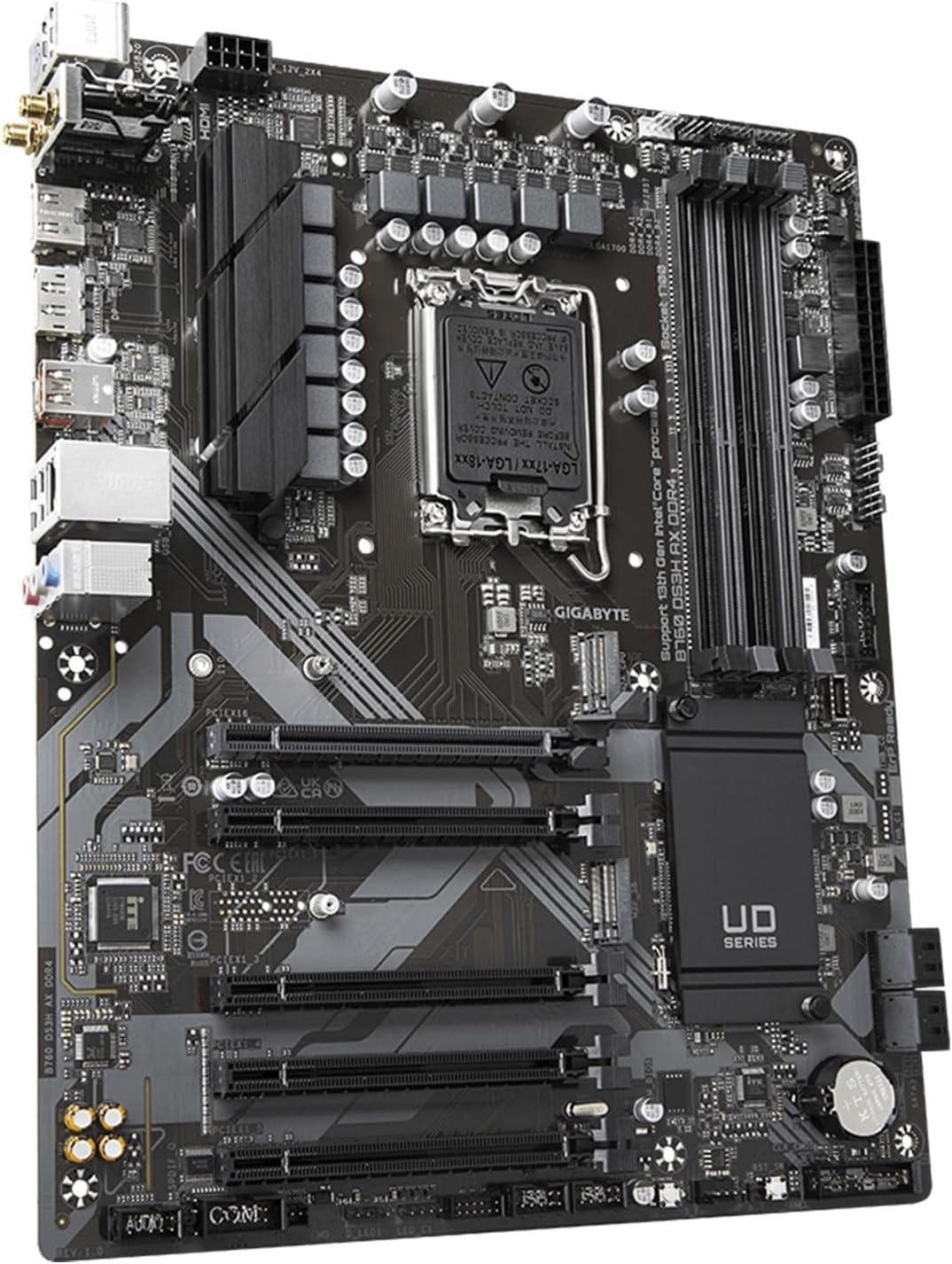 GIGABYTE B760 DS3H AX DDR4 (LGA 1700/ Intel/ B760/ ATX/ DDR4/ M.2/ PCIe 4.0/ USB 3.2 Gen 2 Type-C/WiFi 6E Realtek GbE LAN/Q-Flash Plus/PCIe EZ-Latch/Motherboard)