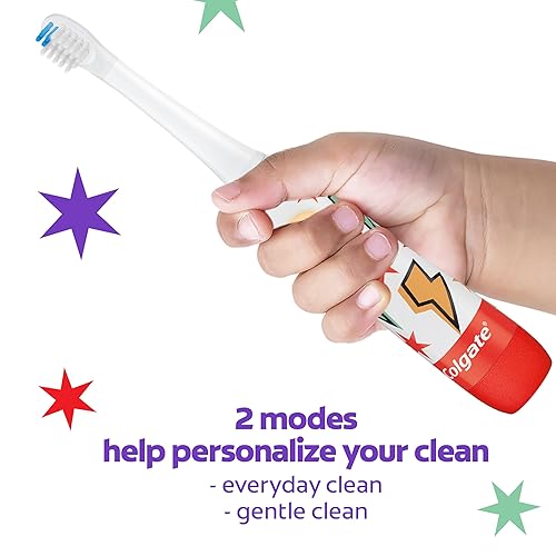 Miniatura 5 de Colgate Advanced Cavity Fighter - Cepillo de dientes con batería para niños, incluye batería AA y cabezal de cepillo de dientes extra, cuenta con