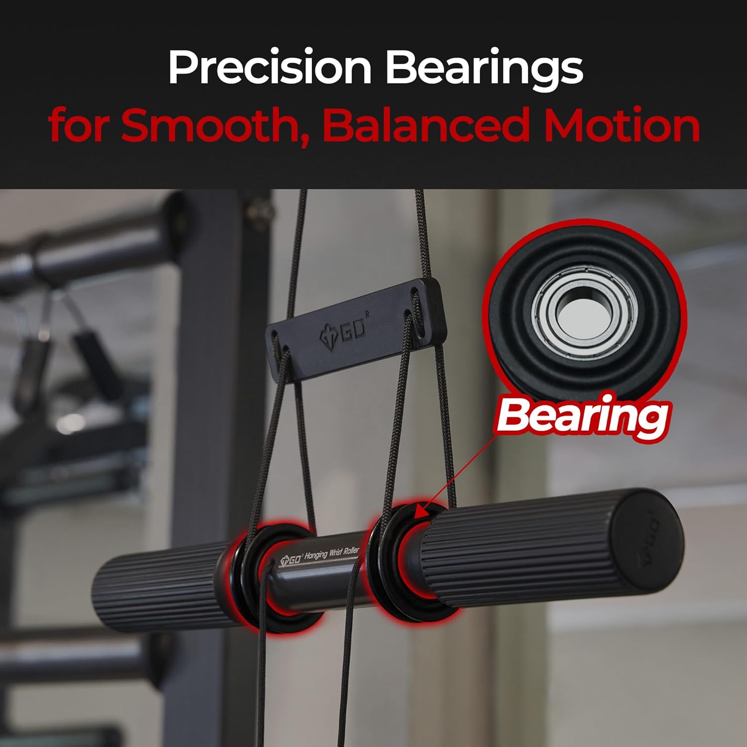 GD Hanging Wrist Roller Forearm Blaster- Forearm Strengthener Exercise Equipment Wrist Trainer for Muscle building and Injury prevention Hand Grip Strength