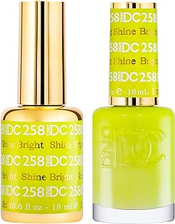 DND Gel Polish Set, Yellow Collection, UV/LED GelPolish and Air Dry Nail Lacquer, Matching Chip-Free Polish Duo, 0.5 Fl Oz Each