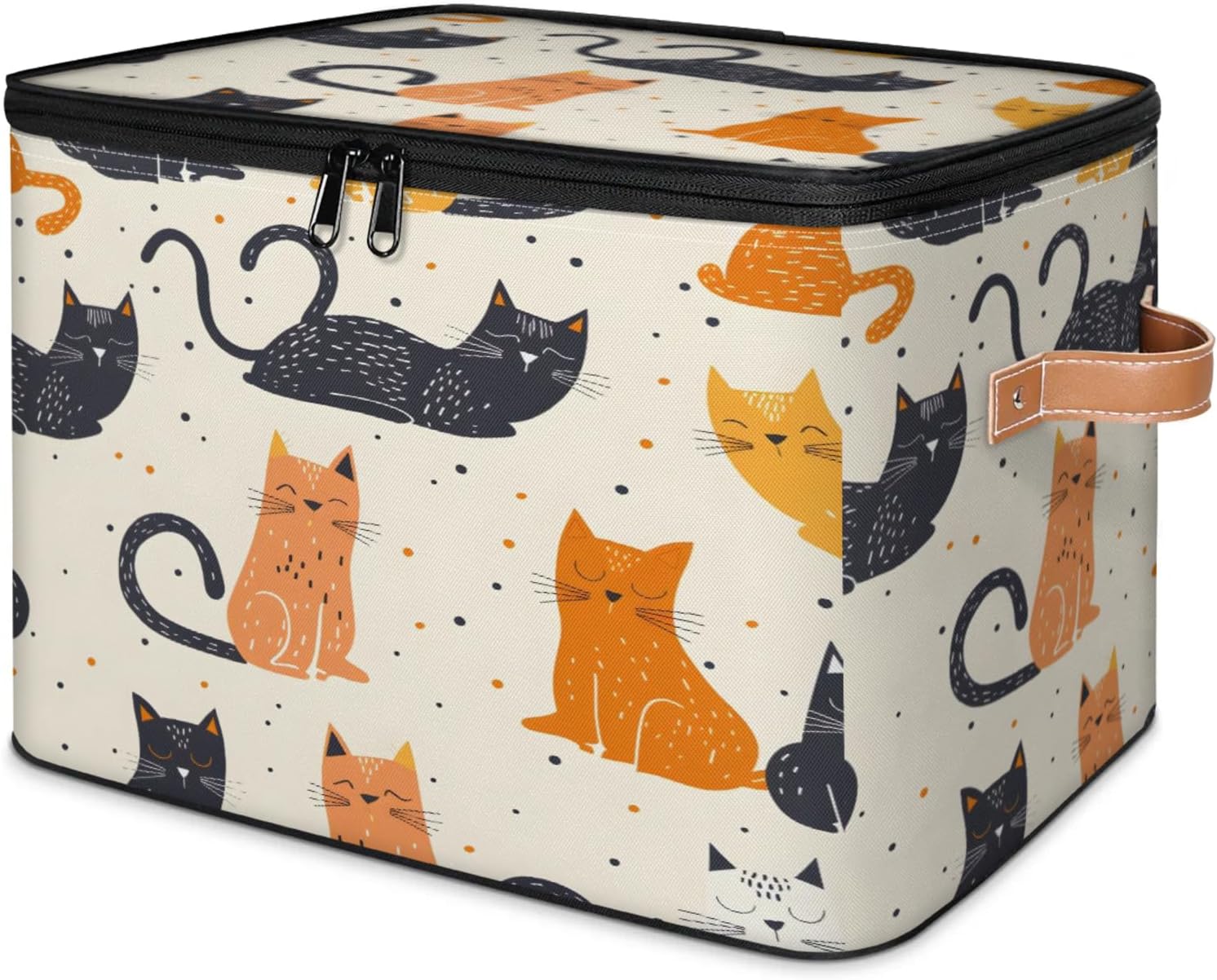 2-Pack Storage bins with lids - 26 quart organizer bins - Collapsible fabric storage bins with sturdy handles and double zipper tops - Versatile for home, toys, dorm rooms