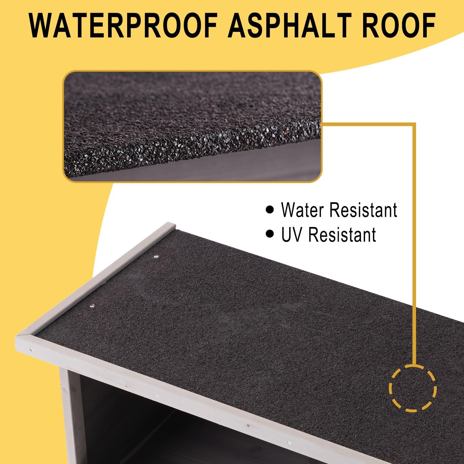 BIRASIL Chicken Nesting Box, Chicken Coop Accessories with Asphalt Roofing, Chicken Laying Boxes with Stairs, Nesting Egg Boxes with Leisure Swing for Hens or Chickens