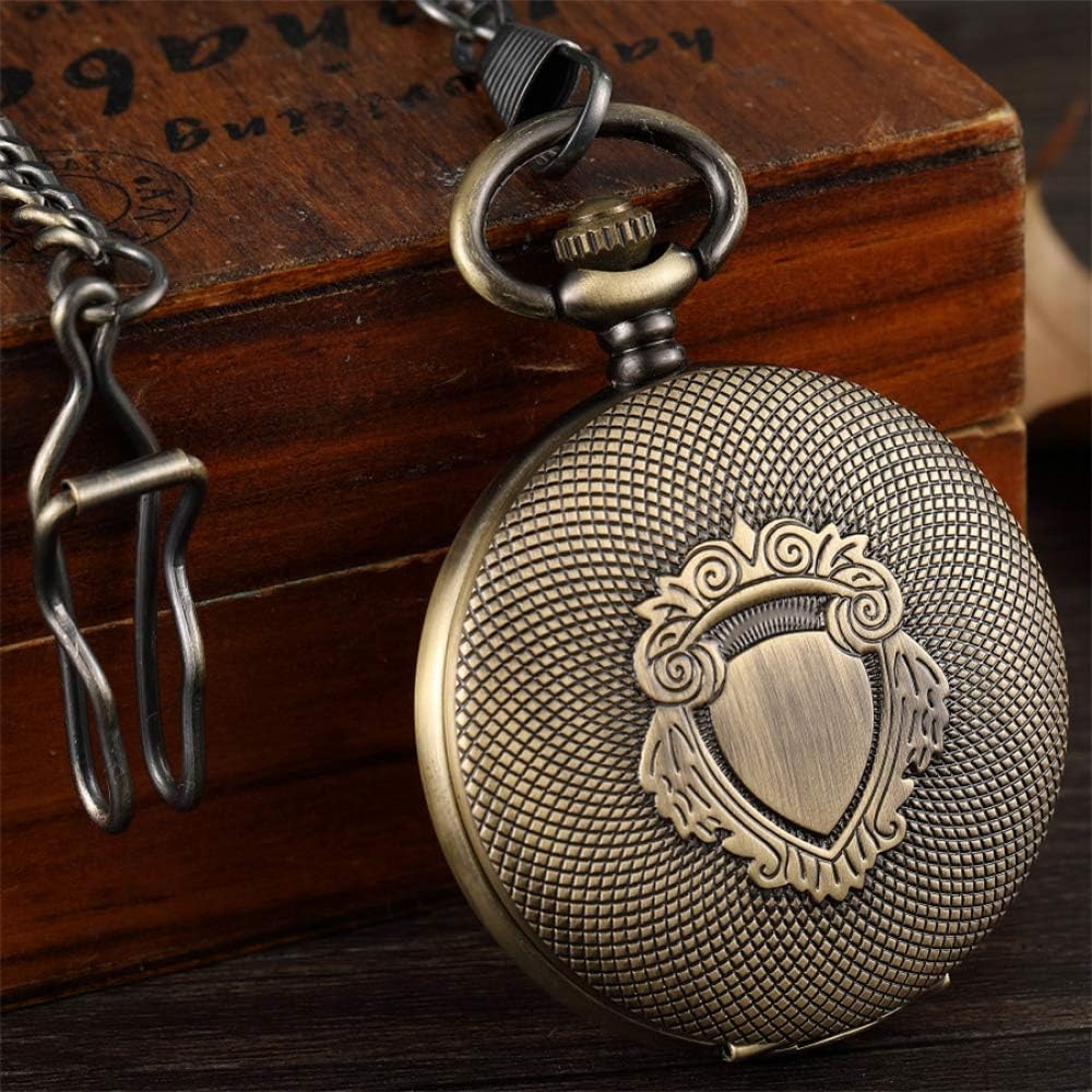 Alarm Clock Pocket Watch, Vintage Bronze Steampunk