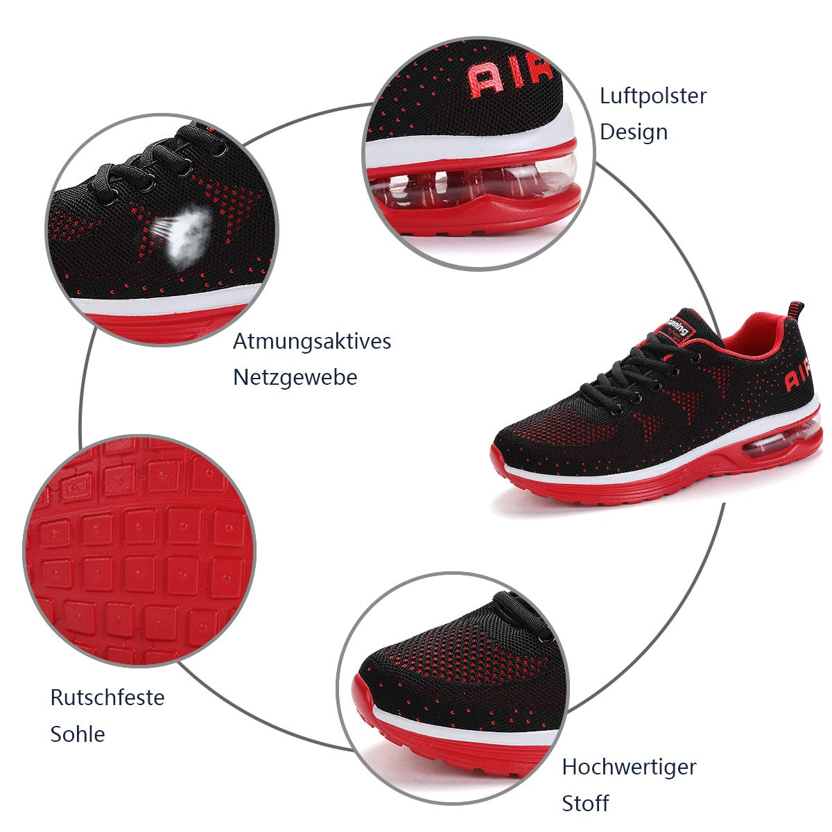 Uomo Donna Air Scarpe da Ginnastica Corsa Sportive Fitness Running Sneakers Basse Interior Casual all'Aperto 34-46 EU