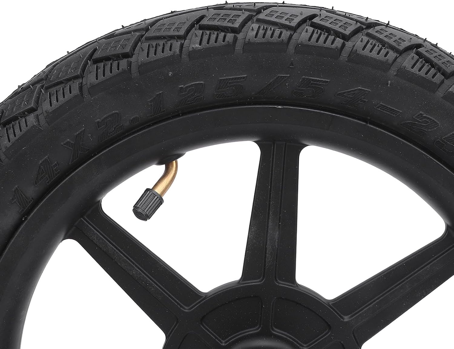 14 x 2.125 Electric Bike Tire, Rubber with Rim & Inner Tube, Suitable for Electric Scooter, Tricycle, Off Road