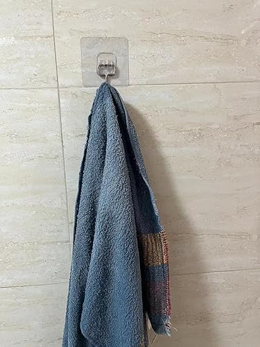 Miniatura 4 de TONAUA DLUHOS - Ganchos adhesivos grandes para colgar ganchos de pared resistentes de 22 libras, ganchos autoadhesivos para toallas, ganchos