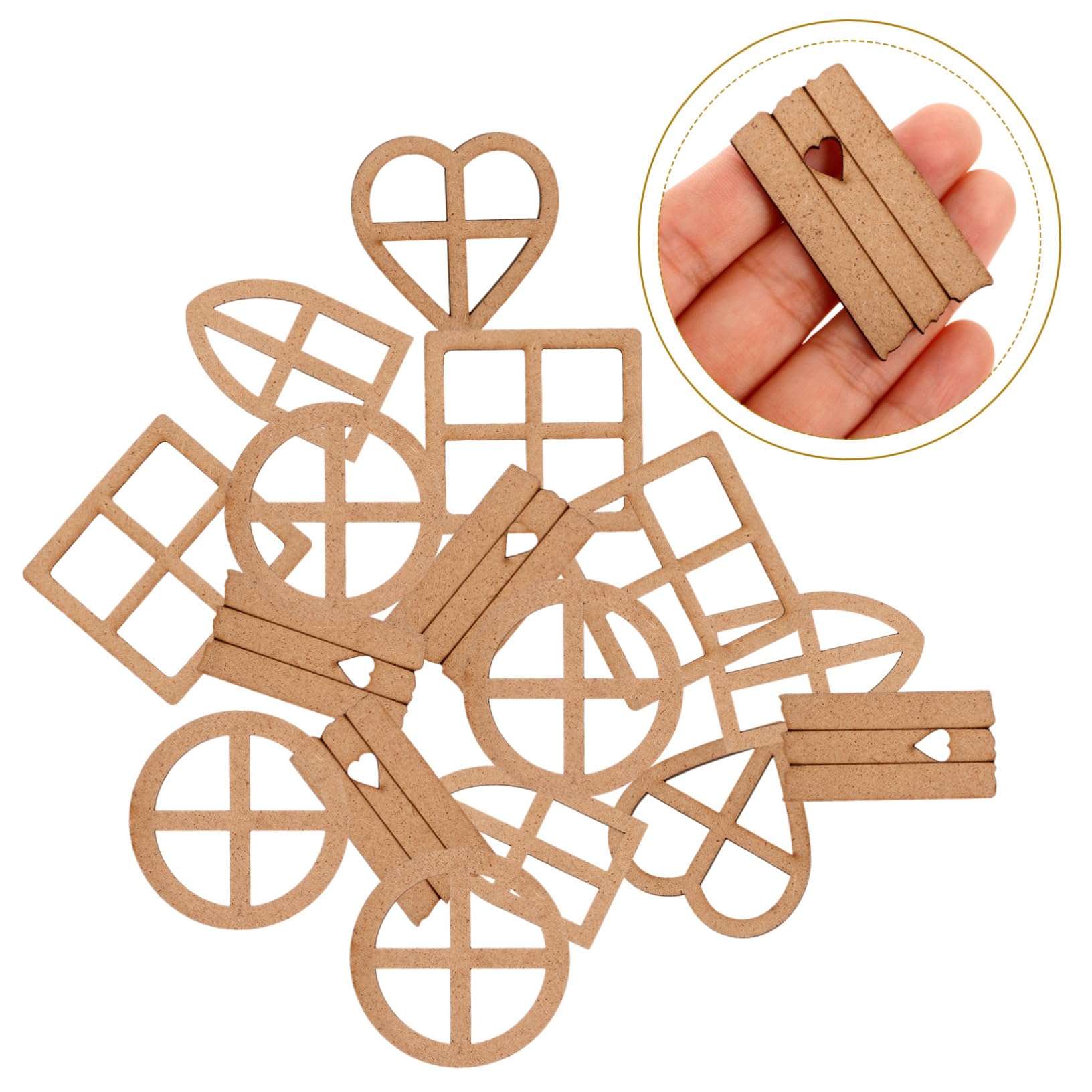 LALAFINA 120stücke Holzscheiben Unvollendete Holzstücke Bastelmaterial Naturholz Dekoration Für Kreative Projekte Und Feste Geeignet Für Valentinstag Hochzeiten Und Mehr