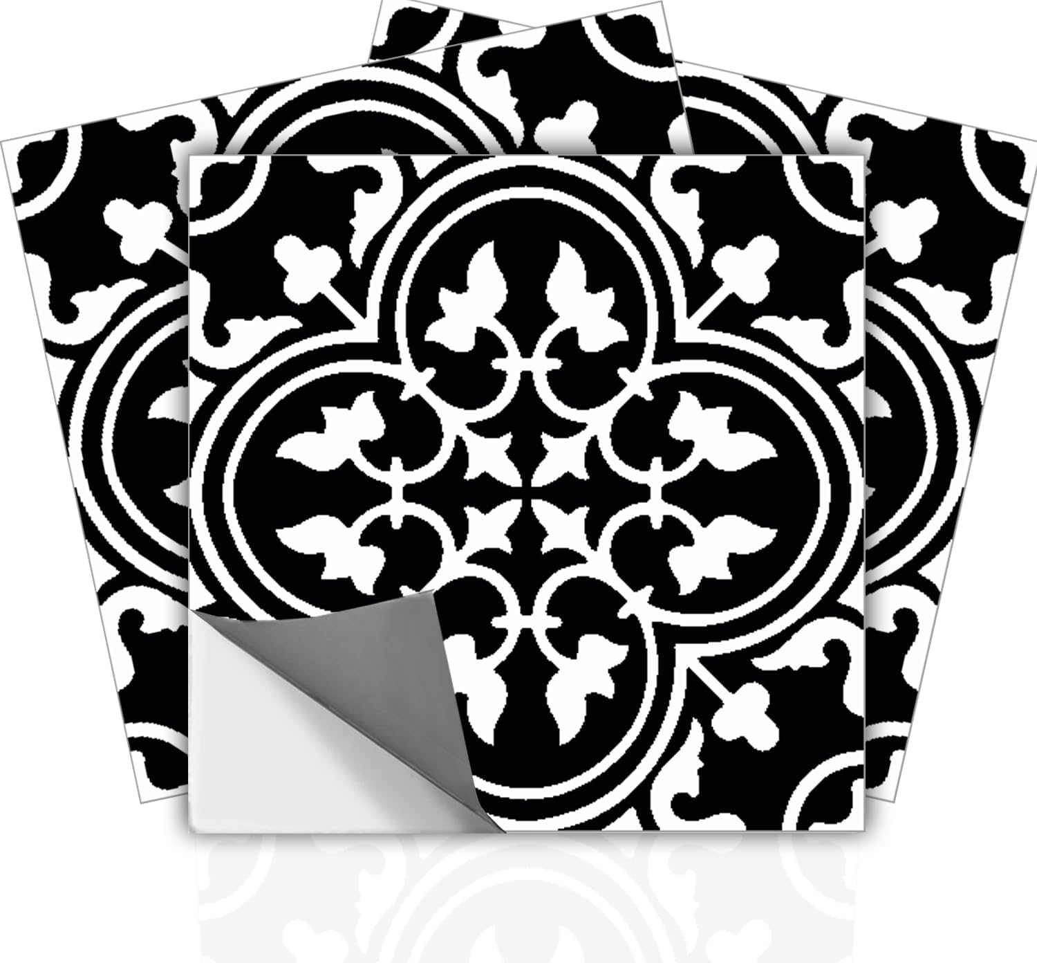 Bleucoin Kasba Peel and Stick Tile Stickers Vinyl Self-Adhesive Backsplash for Kitchen & Bathroom Water-Resistant & Removable Tile Decals for Instant Makeover (24, 6" x 6" Inch)