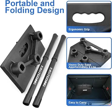 Eastgoing Heavy Duty Baseball and Softball Portable Travel Batting Tee.Adjustable 5-Position Baseball and Softball Batting Tee.Hitting Tee for Any Age Player Baseball