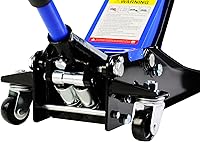 Vista 5 de gato de piso de 3 toneladas, gato hidráulico de perfil bajo de elevación rápida con pistones de bomba duales, gato de servicio hidráulico de acero