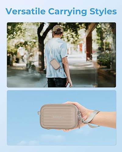 Vista 27 de BAGSMART Funda para cámara digital, protectora e impermeable para cámara pequeña con correa para el hombro, bolsa ligera para cámara Canon PowerShot