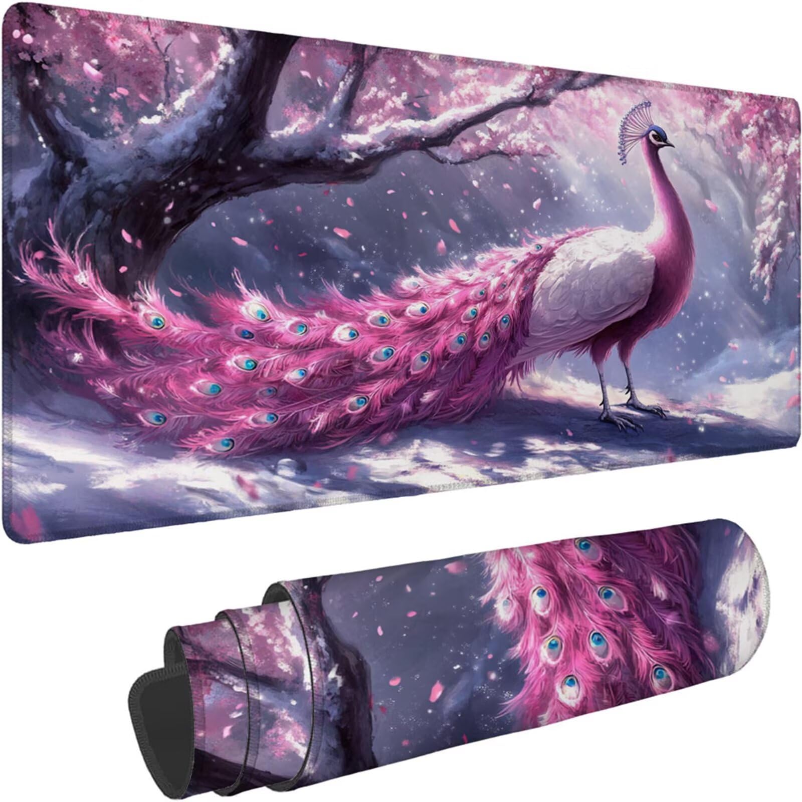 Gamingowa podkładka pod mysz 1200 x 600 x 3 mm, XXL, wodoszczelna, odporna na ścieranie, ze zszytymi krawędziami, podkładka na biurko, poprawia prędkość i precyzję, do komputera, laptopa, komputera