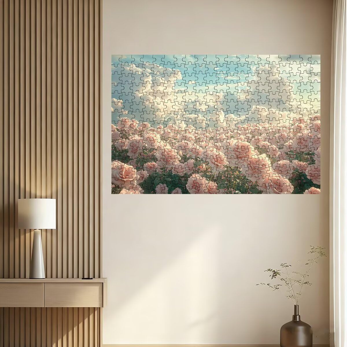 Puzzle 1500 elementów różowych, puzzle 1500 elementów chmura dla dorosłych, drewniane puzzle dla dorosłych, gry edukacyjne, puzzle z wykwintnym pudełkiem do pakowania prezentów dla kobiet, obraz do