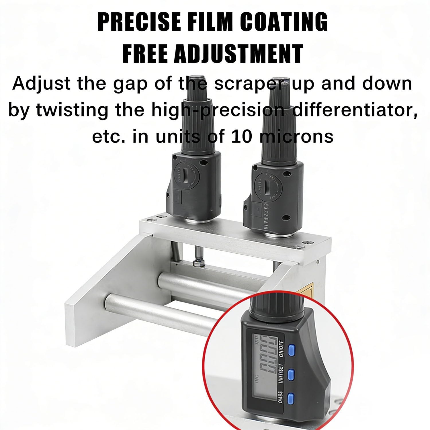 Applicatore di film regolabile, applicatore di rivestimento digitale 200mm, 1-6000μm, rivestimento della lama del medico di laboratorio per stampa, pittura, rivestimenti