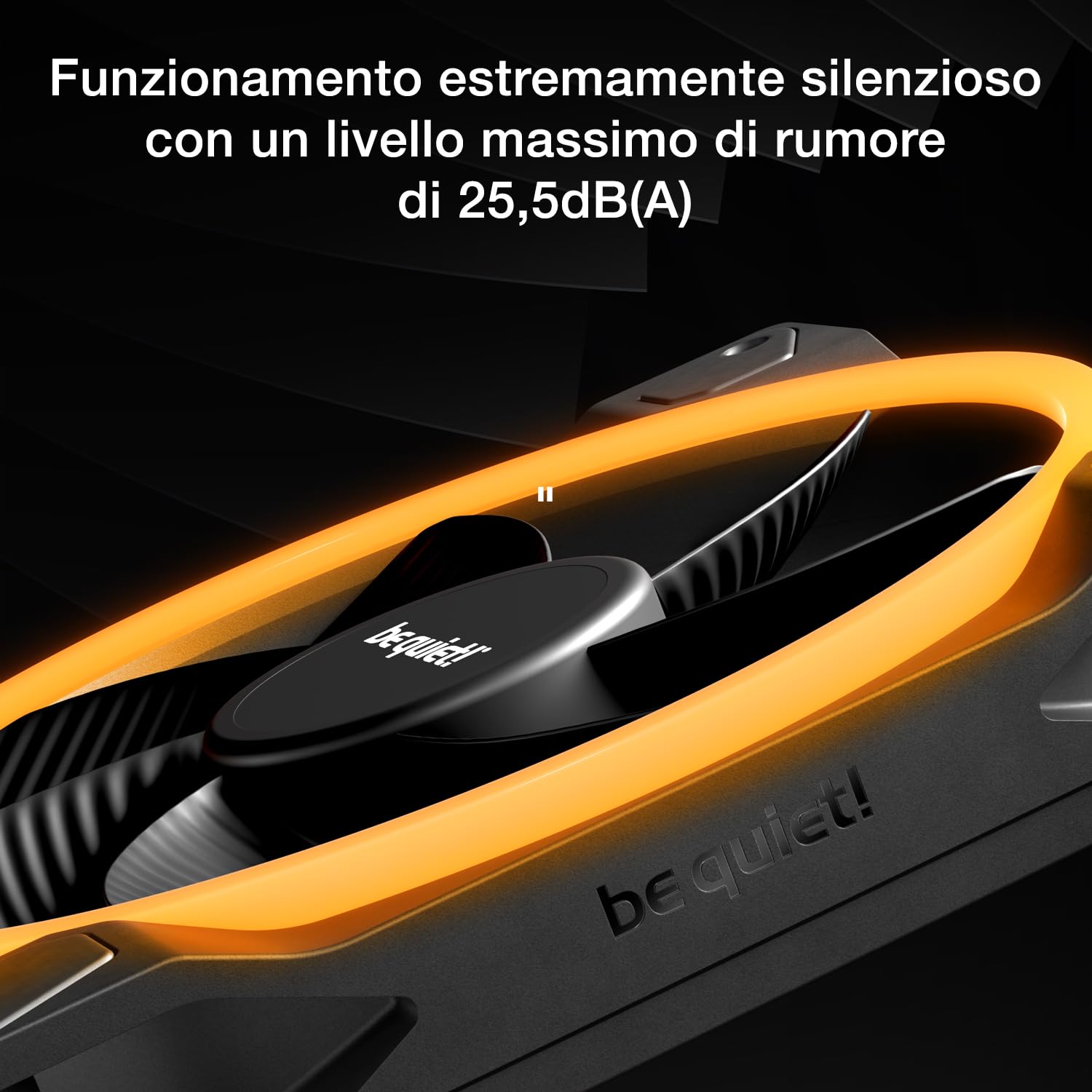be quiet! Light Wings 140mm PWM Reverse Black ventola, pale invertite ottimizzate per il rumore, elevata portata d’aria, ideale come ventola laterale o inferiore, 20 LED ARGB, estremamente silenziosa