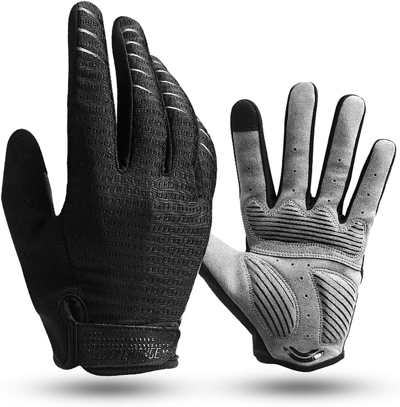 yoofun Cycling Gloves for Men, Full Finger Mountain Bike Gloves with