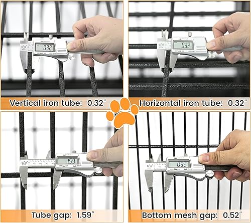 Miniatura 9 de Homey Pet Paquete de 3 jaulas para perros de tres niveles de 36 pulgadas, a prueba de escapes, para interiores con acceso superior y ruedas
