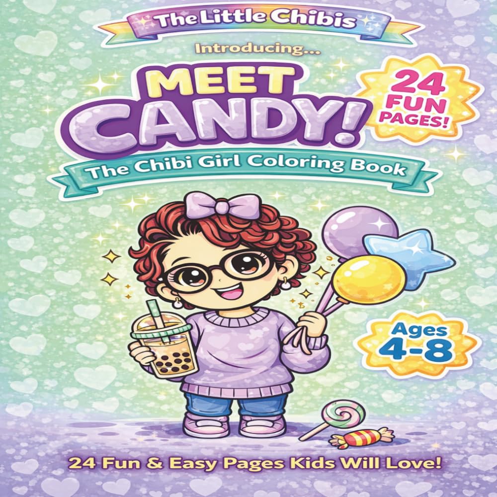 The Little Chibis Meet Candy! The Chibi Girl Coloring Book: The Little Chibis Coloring Book for Kids & Teens: Cute Kawaii Characters, Fun & Relaxing ... Chibi Art for Stress Relief and Creativity