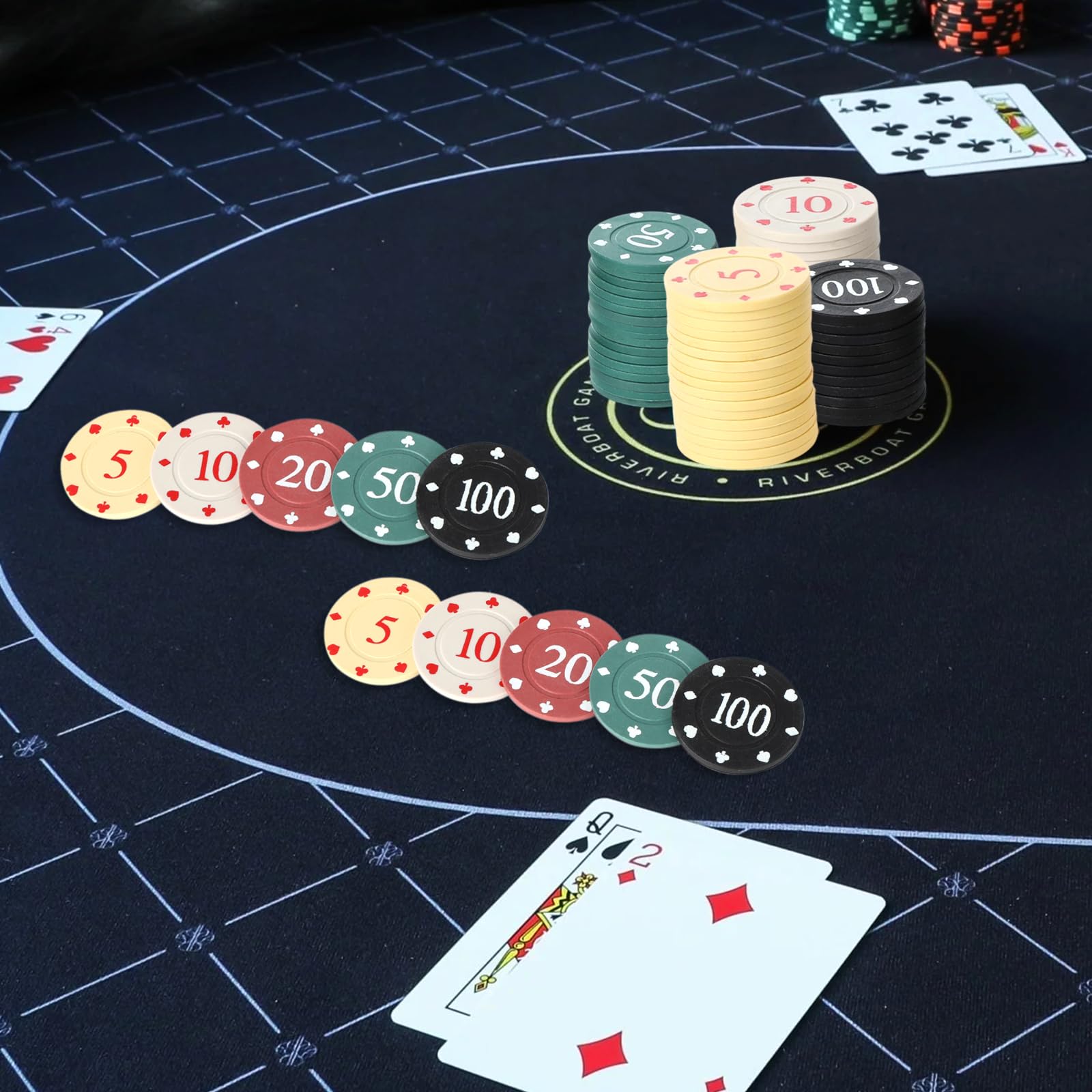 120 sztuk żetonów do pokera, zestaw żetonów do pokera i czarna aksamitna torba, zestaw do gry na imprezę, blackjacka, gry w kasynie