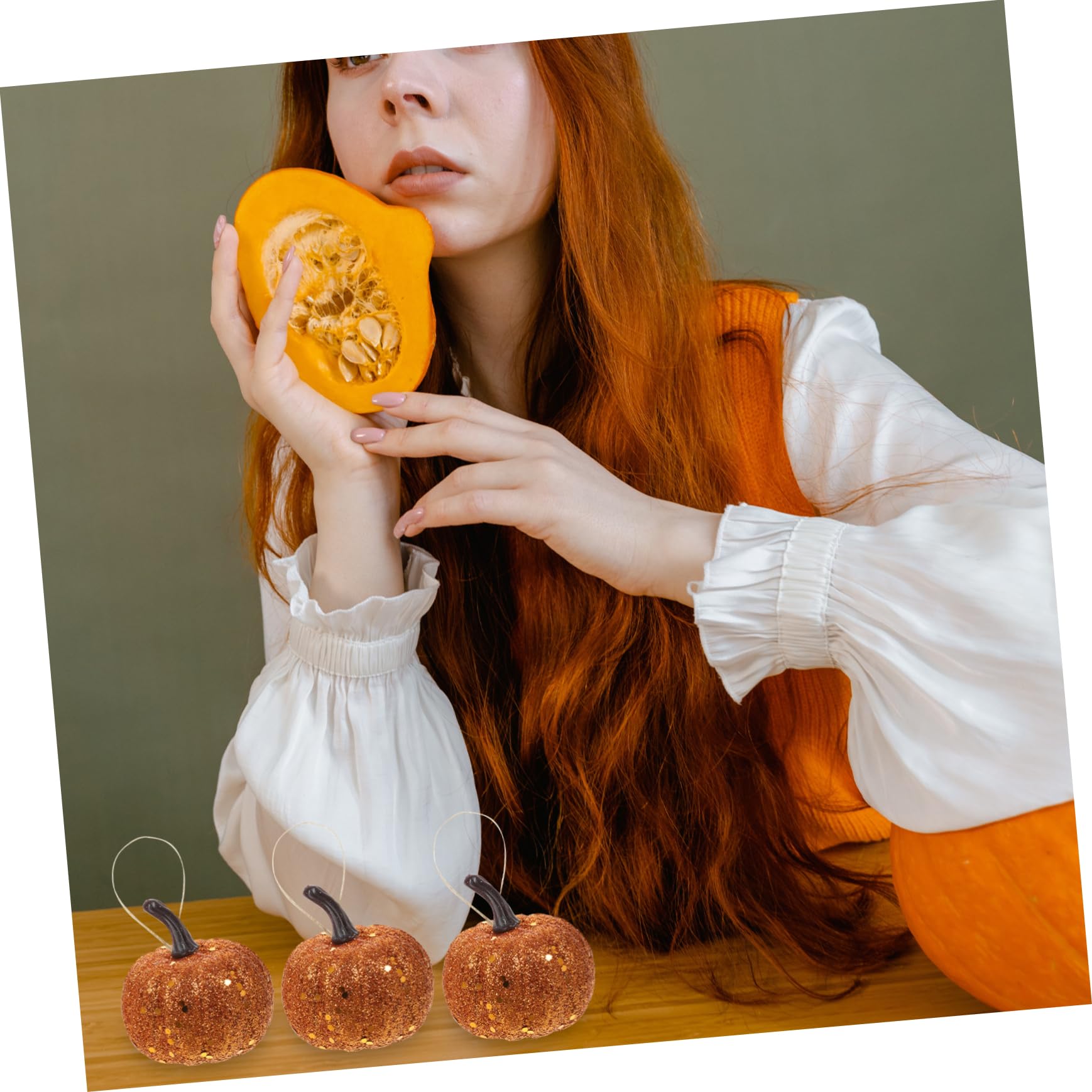 ABOOFAN 40stücke Künstliche Kürbis-Dekoration Für Halloween Vivid Emulation Pumpkin Deko-Props Aus Hochwertigem Für Erntedankfest Und Herbstfeiern