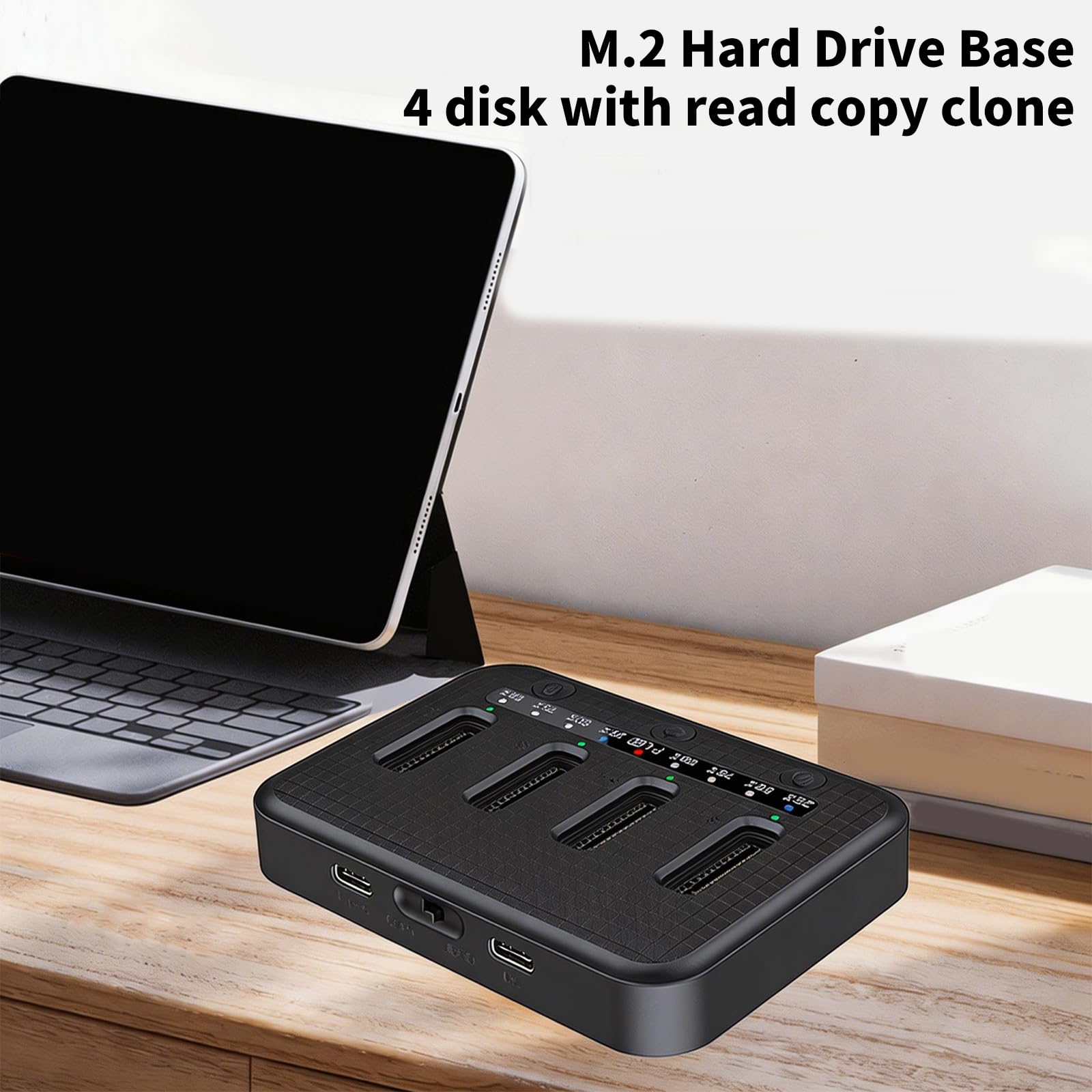 Dock di memoria SSD a 4 slot di tipo C con display luce frontale, 10