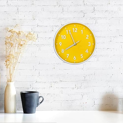 Miniatura 7 de ANDSTAR Reloj de pared redondo de 8 pulgadas con números arábigos 3D, respetuoso con el medio ambiente, silencioso, sin tictac, fácil de leer, para