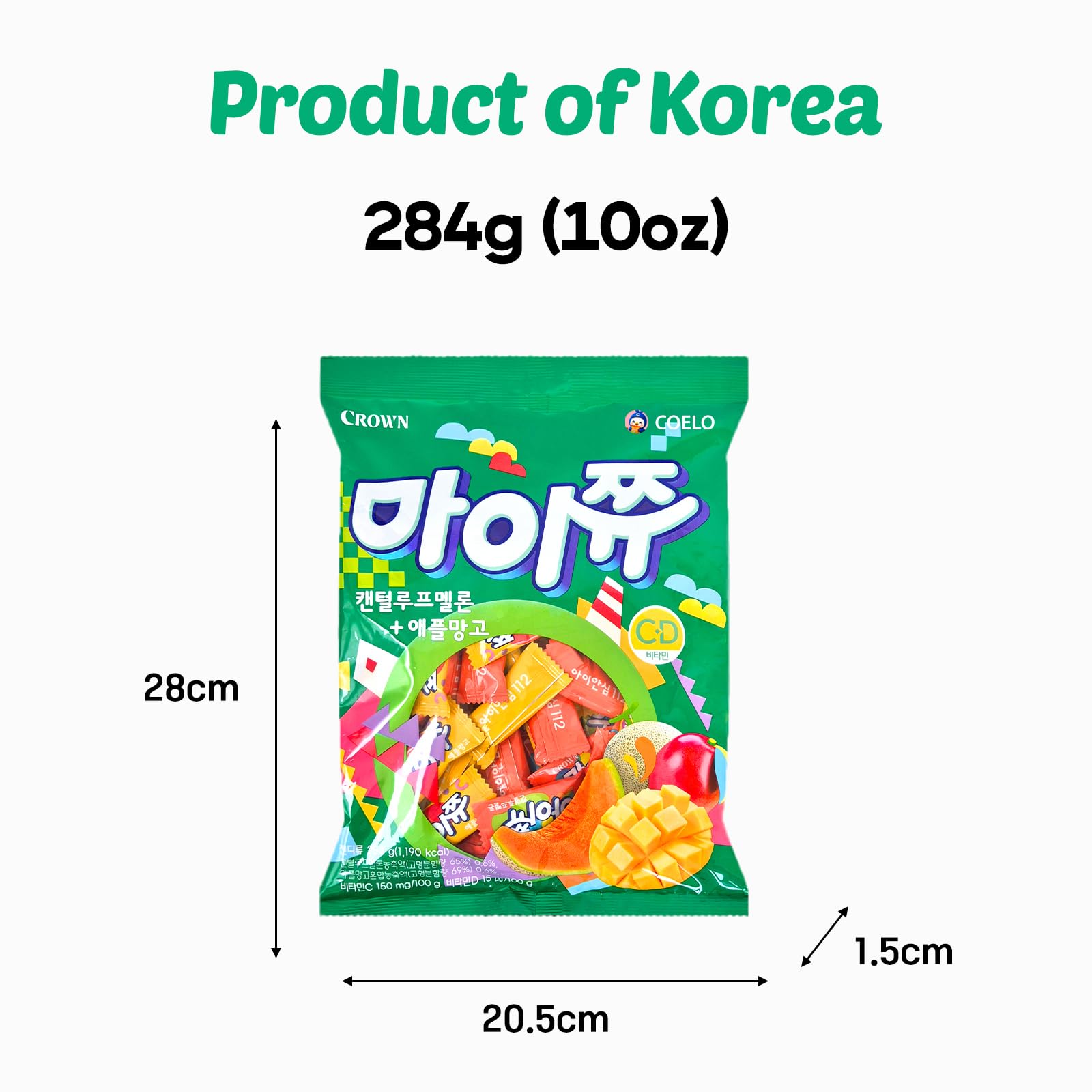 Amazon.com : COELO MyChew 284g (10oz) | Cantaloupe Melon & Apple