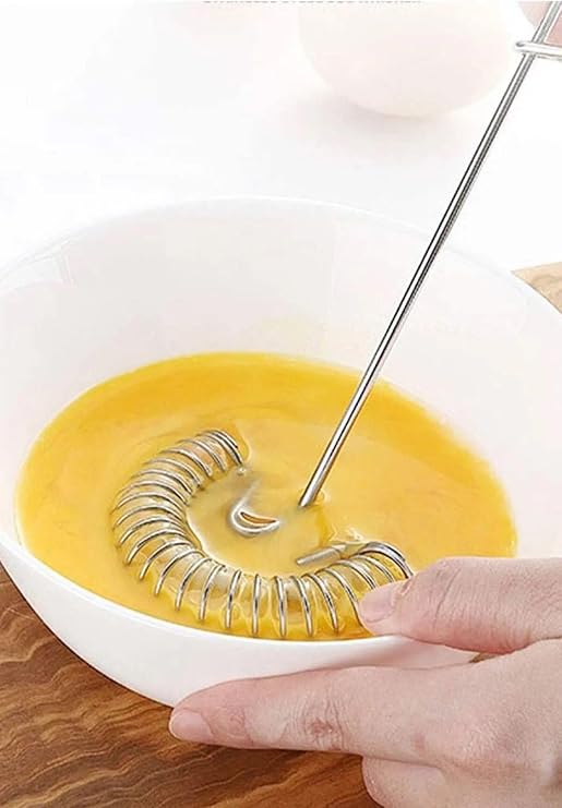 Busstier Spring Egg Beater Metal Mixer Cream and Sauce Mixer Practical Kitchen Apparatus