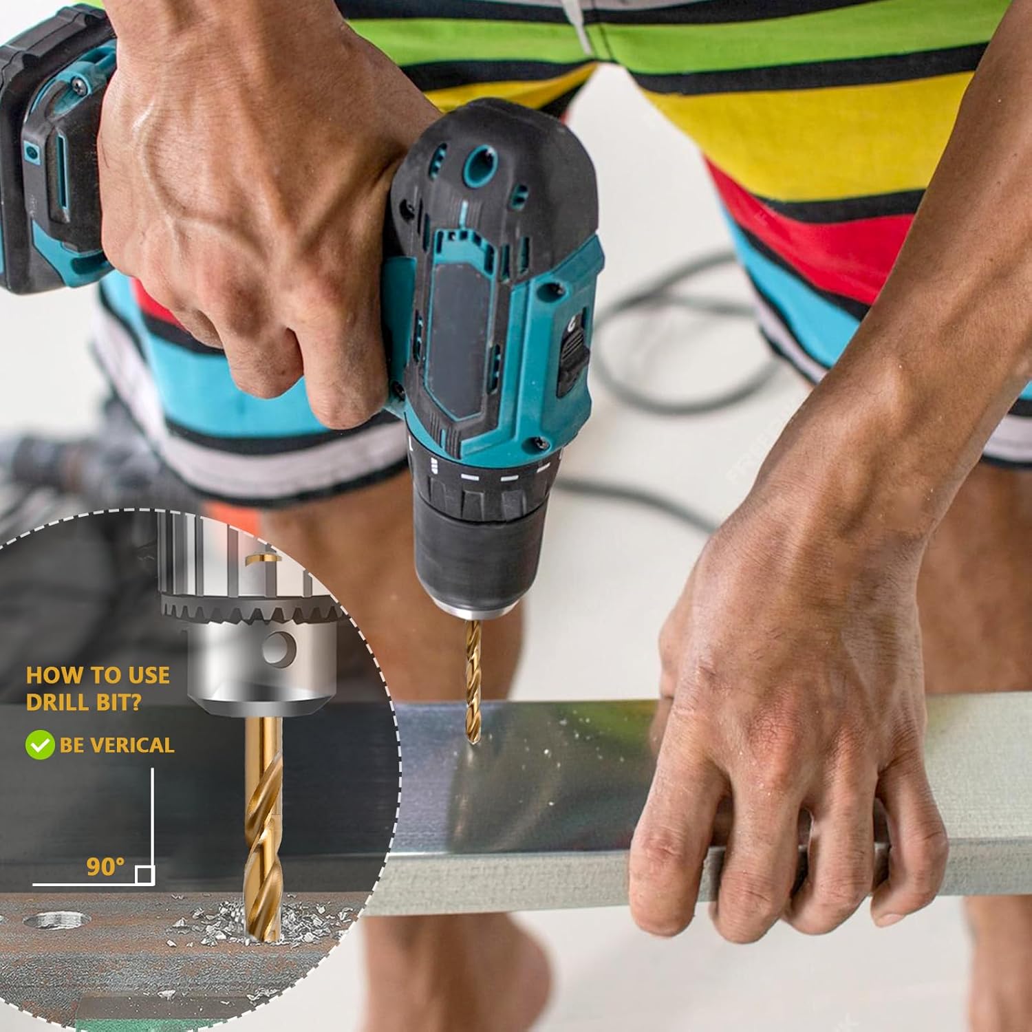 Cobalt Drill Bit Set - 29Pcs M35 High Speed Steel Twist Drill Bits for Hardened Metals, Stainless Steel, Cast Iron and Wooden Plastics with Metal Index Storage Box, 1/16"-1/2"