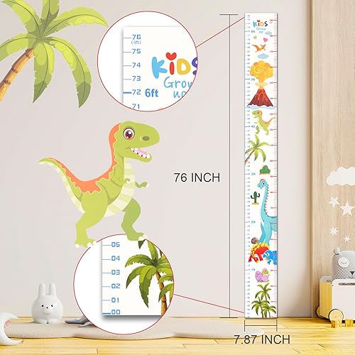 Miniatura 2 de Tabla de crecimiento de altura de bebé, regla de entrega de primera calidad, decoración de pared para niños, 76 x 8 pulgadas, registro de altura de
