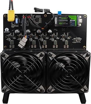 Nerdoctaxe Rev 3.1 Miner, Upgraded Bitcoin ASIC Miner Up to 12TH/s 15J/TH Efficiency 240W Low Power, 2.4G Signal & Quiet Dual Fan Open-Source Crypto Machine for BTC BCH Mining