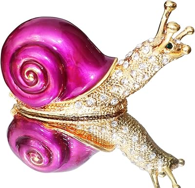 Amazon Waltz F 手描く 紫色のカタツムリ合金製 ジュエリーボックス クリスタル 動物 トリンケットボックス 装飾品 小物入れ 置物 ギフト プレゼント ジュエリー収納 オンライン通販
