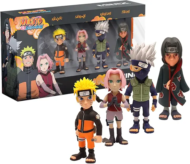 Pack de 4 Figurines Naruto Shippuden - Naruto, Kakashi, Itachi, Sakura - 7cm