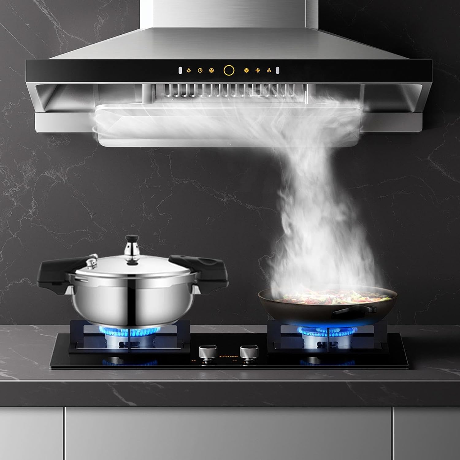 Pressure Cooker Kitchen Steamer Pot Large Capacity Quickly Cooking Gas Cooker Can Soup Stewpot for BBQ Cooking, 3.8L