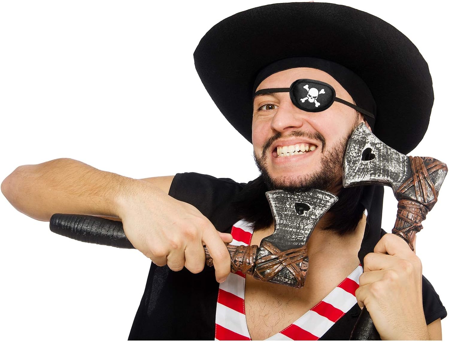 Pirate Eye Patches Black One Eye Skull Patches Silk Pirate Captain Eye Masks for Halloween Christmas Pirate Theme Party (24 Pieces) : Clothing, Shoes & Jewelry