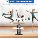 Kratos Ai Powered Auto Face Tracking Tripod,360° Rotation Mobile Holder for Smart Video Shoot with Remote,No App Needed,Gimbal Stabilizer with Gesture Control for Vlog, Streaming & Video Recording gallery image