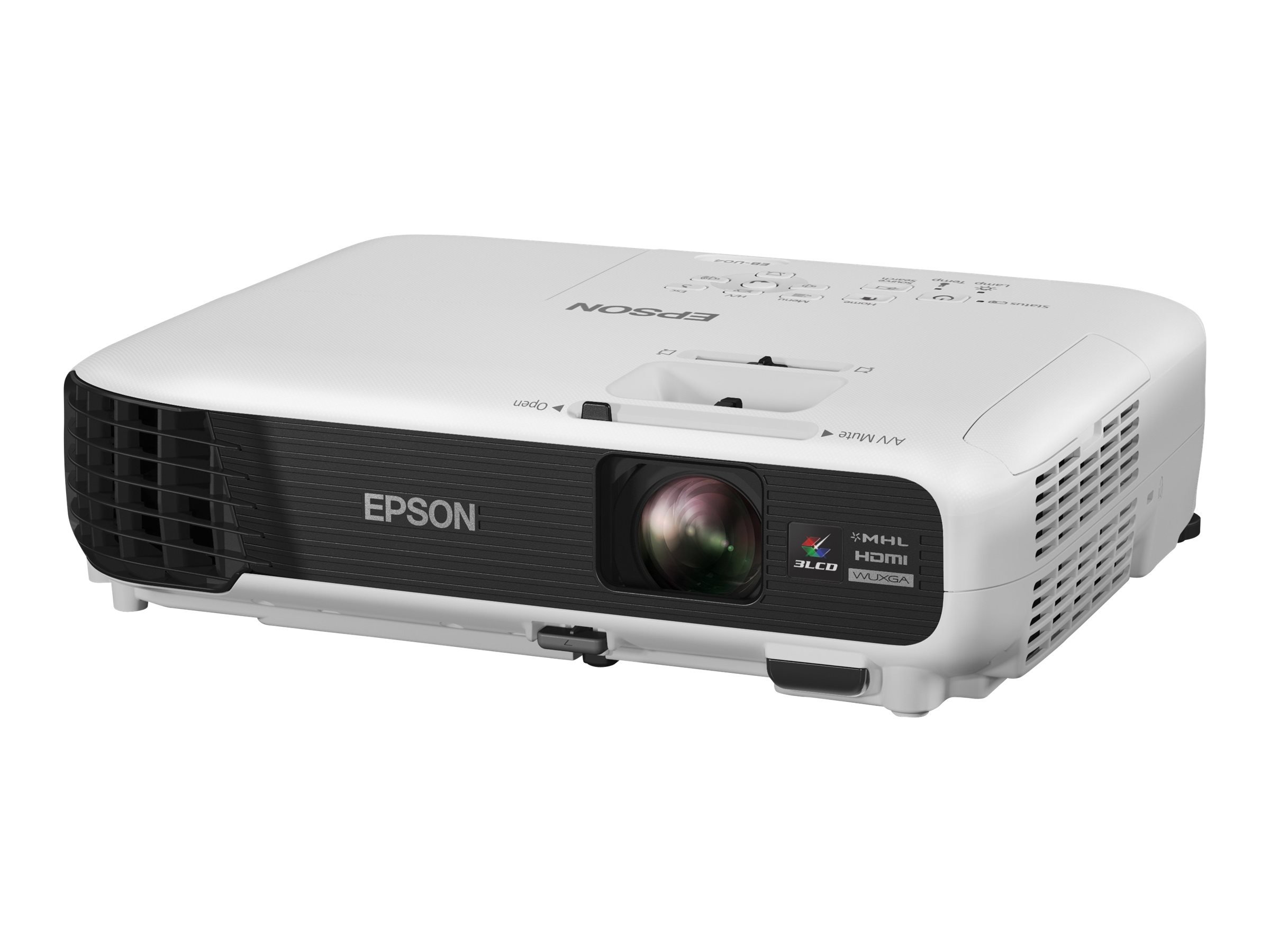 Epson EB-U04 Projecteur de bureau 3000ANSI lumens 3LCD WUXGA (1920x1200) Noir, Blanc vidéo-projecteur - Vidéo-projecteurs (3000 ANSI lumens, 3LCD, WUXGA (1920x1200), 15000:1, 16:10, 762 - 7620 mm (30 - 300"))