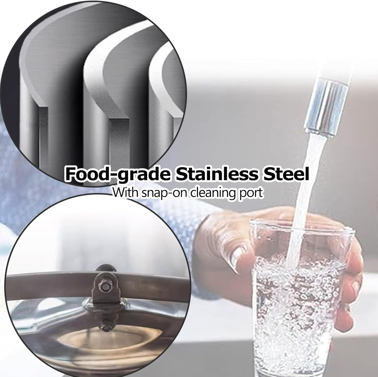 200L/52.8 Gal Horizontal Stainless Steel Pressure Tank, Home Use Pressurized Water Storage Tank, 400L/106 Gal for Toilet/Laundry Room/Kitchen(100L/26.4gal)
